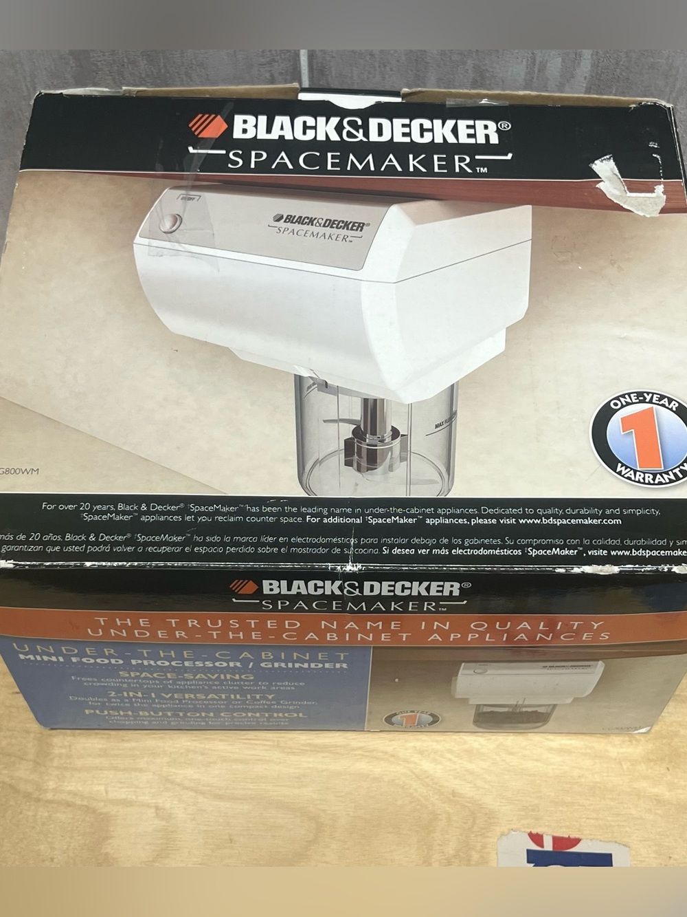 Black & Decker CG800W Spacemaker Mini UTC Food Processor and Coffee Grinder